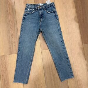 Zara Blue Ankle Cropped Jeans